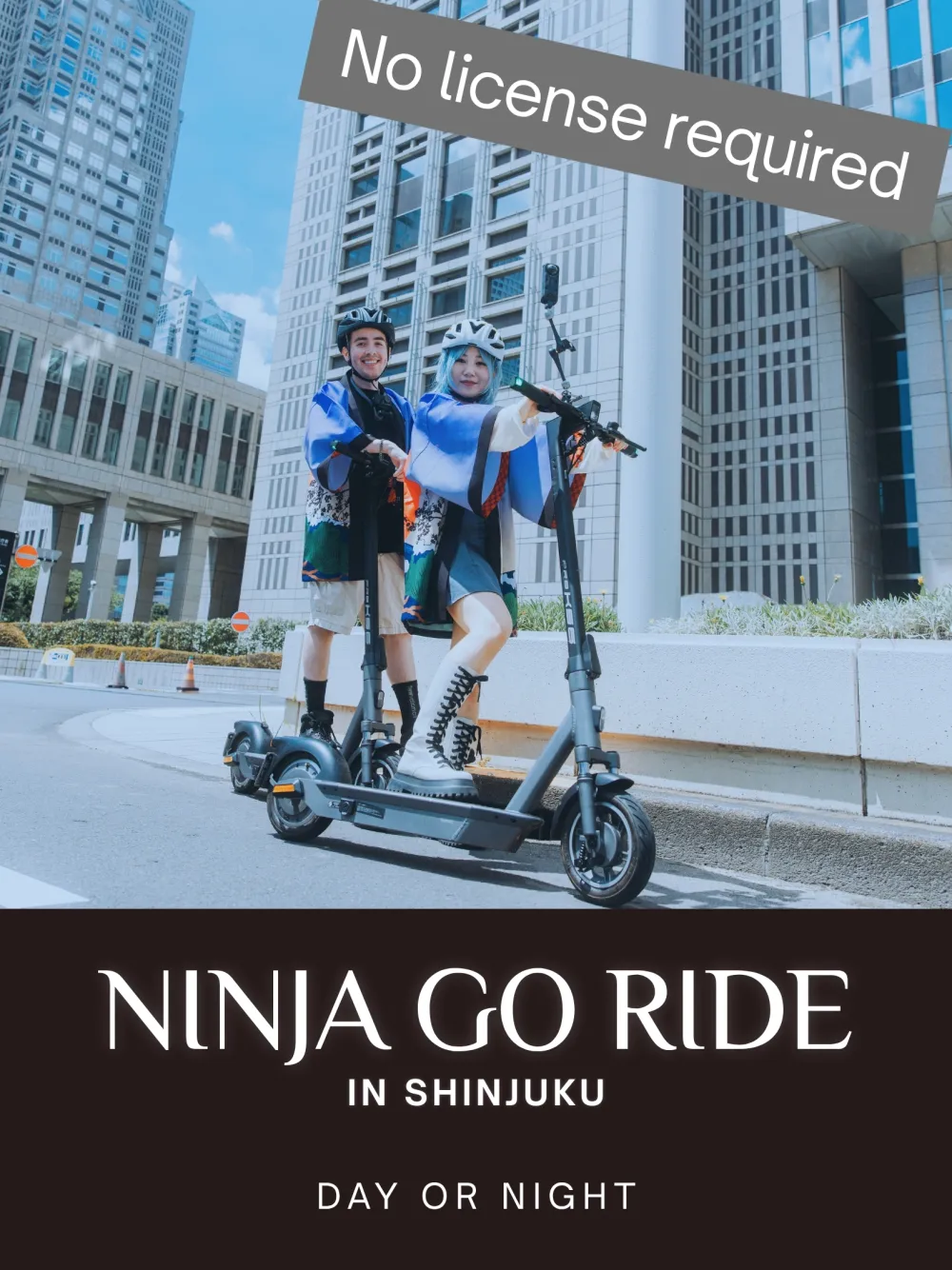 Ninja Go Ride electric scooter tour poster