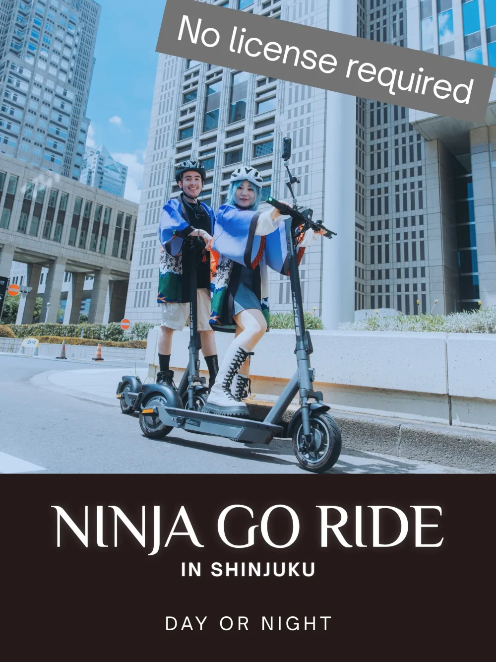 Ninja Go Ride electric scooter tour poster